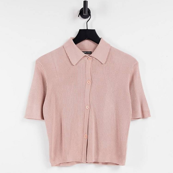 ASOS Tops - 🍄 Threadbare Mel Knit Short Sleeve Polo